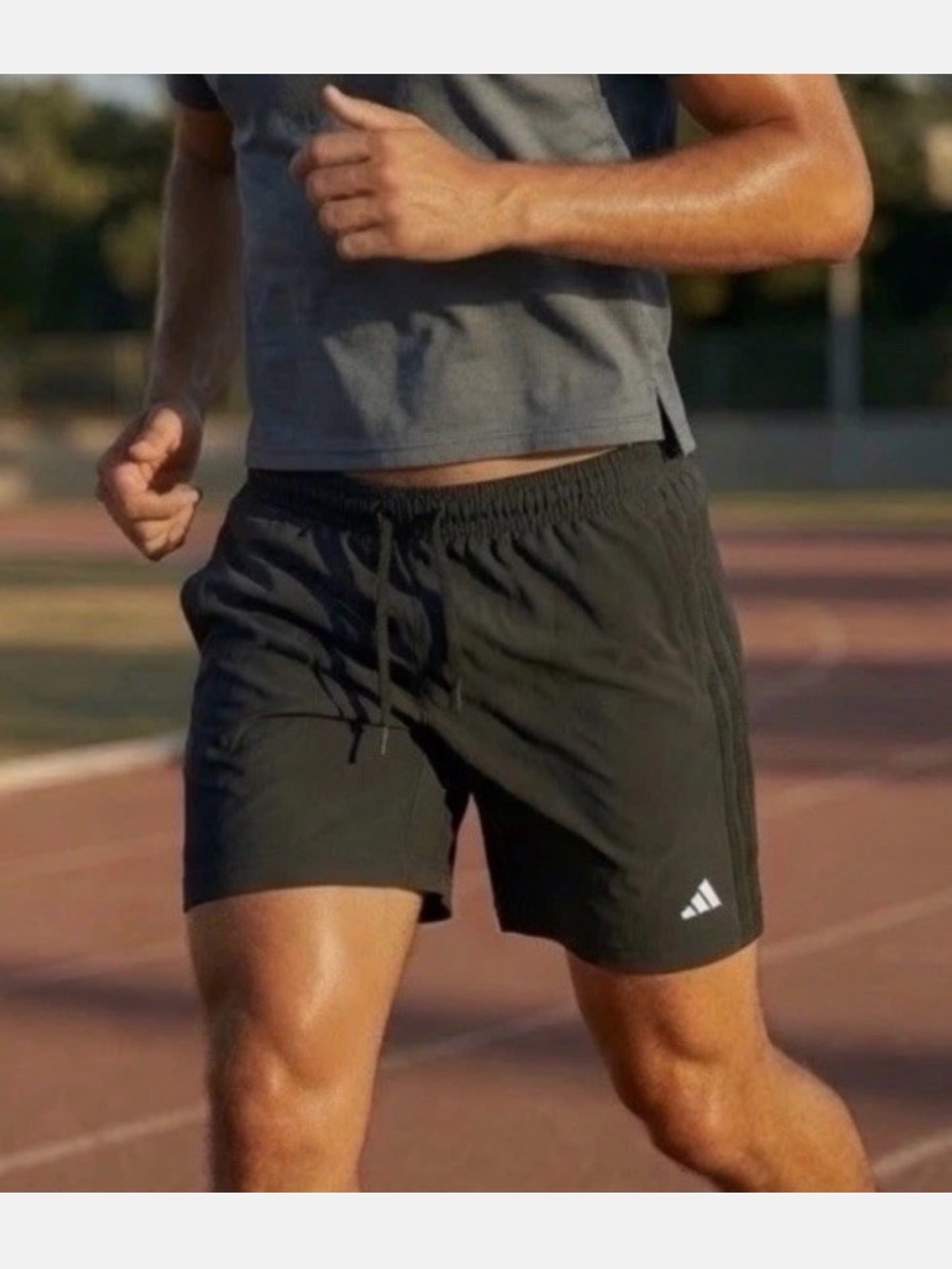 adidas Men’s Essential 7” Black Athletic Training Shorts